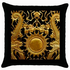 Golden Sun Gold Decoration Wall Throw Pillow Case (black) by Pakrebo