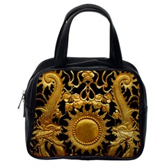 Golden Sun Gold Decoration Wall Classic Handbag (one Side) by Pakrebo