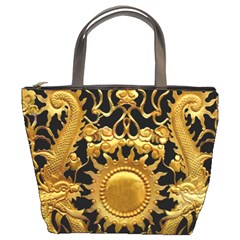 Golden Sun Gold Decoration Wall Bucket Bag by Pakrebo