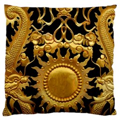 Golden Sun Gold Decoration Wall Large Cushion Case (one Side) by Pakrebo