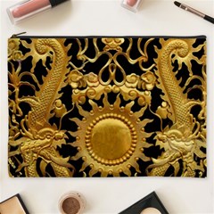 Golden Sun Gold Decoration Wall Cosmetic Bag (xxxl) by Pakrebo