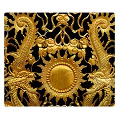 Golden Sun Gold Decoration Wall Double Sided Flano Blanket (small)  by Pakrebo