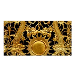 Golden Sun Gold Decoration Wall Satin Shawl by Pakrebo