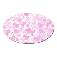 Valentine Background Hearts Bokeh Oval Magnet by Pakrebo