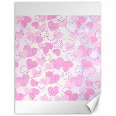 Valentine Background Hearts Bokeh Canvas 12  X 16  by Pakrebo