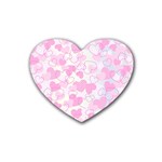 Valentine Background Hearts Bokeh Heart Coaster (4 pack)  Front