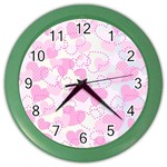 Valentine Background Hearts Bokeh Color Wall Clock Front