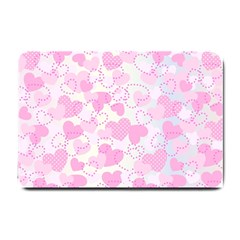 Valentine Background Hearts Bokeh Small Doormat  by Pakrebo