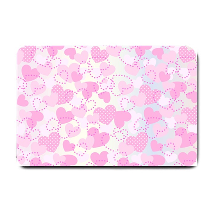 Valentine Background Hearts Bokeh Small Doormat 