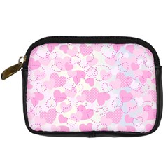 Valentine Background Hearts Bokeh Digital Camera Leather Case by Pakrebo