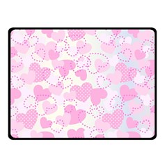 Valentine Background Hearts Bokeh Fleece Blanket (small) by Pakrebo