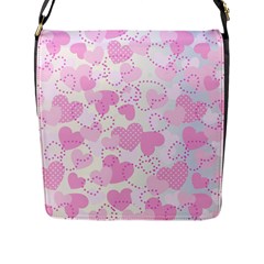 Valentine Background Hearts Bokeh Flap Closure Messenger Bag (l) by Pakrebo