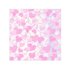 Valentine Background Hearts Bokeh Small Satin Scarf (square) by Pakrebo