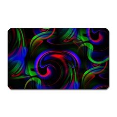 Swirl Background Design Colorful Magnet (rectangular) by Pakrebo