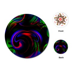 Swirl Background Design Colorful Playing Cards (round) by Pakrebo