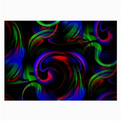 Swirl Background Design Colorful Large Glasses Cloth (2-side) by Pakrebo