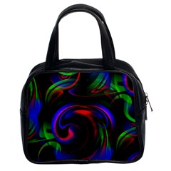 Swirl Background Design Colorful Classic Handbag (two Sides) by Pakrebo