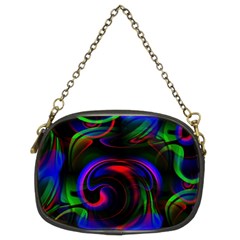 Swirl Background Design Colorful Chain Purse (two Sides) by Pakrebo