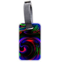 Swirl Background Design Colorful Luggage Tags (two Sides) by Pakrebo