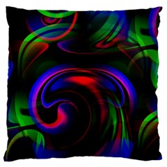 Swirl Background Design Colorful Large Flano Cushion Case (two Sides) by Pakrebo