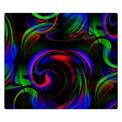 Swirl Background Design Colorful Double Sided Flano Blanket (small)  by Pakrebo