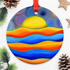 Paint Painting Landscape Scene Ornament (round) by Pakrebo