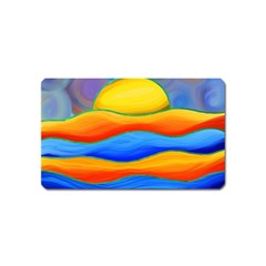 Paint Painting Landscape Scene Magnet (name Card) by Pakrebo