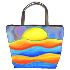 Paint Painting Landscape Scene Bucket Bag by Pakrebo