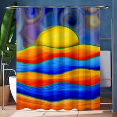 Paint Painting Landscape Scene Shower Curtain 60  X 72  (medium)  by Pakrebo