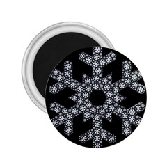 Snowflake Abstract Pattern Shape 2 25  Magnets by Pakrebo