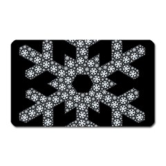 Snowflake Abstract Pattern Shape Magnet (rectangular) by Pakrebo