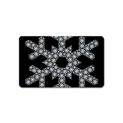 Snowflake Abstract Pattern Shape Magnet (name Card) by Pakrebo