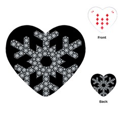 Snowflake Abstract Pattern Shape Playing Cards (heart) by Pakrebo