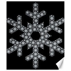 Snowflake Abstract Pattern Shape Canvas 20  X 24  by Pakrebo