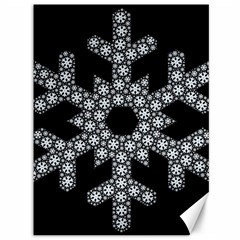 Snowflake Abstract Pattern Shape Canvas 36  X 48  by Pakrebo