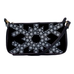 Snowflake Abstract Pattern Shape Shoulder Clutch Bag by Pakrebo