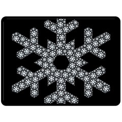 Snowflake Abstract Pattern Shape Double Sided Fleece Blanket (large) 