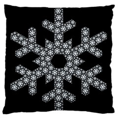 Snowflake Abstract Pattern Shape Standard Flano Cushion Case (one Side) by Pakrebo