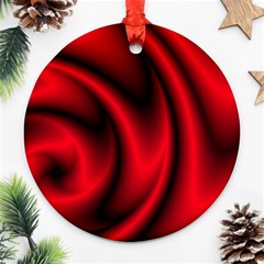 Background Red Color Swirl Ornament (round) by Pakrebo