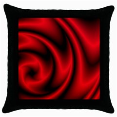 Background Red Color Swirl Throw Pillow Case (black) by Pakrebo