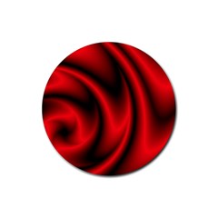 Background Red Color Swirl Rubber Coaster (round)  by Pakrebo