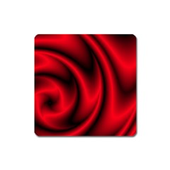 Background Red Color Swirl Square Magnet by Pakrebo