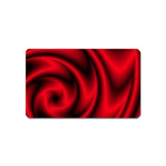 Background Red Color Swirl Magnet (name Card) by Pakrebo