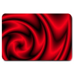 Background Red Color Swirl Large Doormat  by Pakrebo