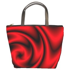 Background Red Color Swirl Bucket Bag by Pakrebo