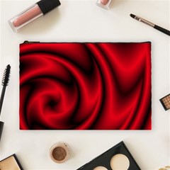 Background Red Color Swirl Cosmetic Bag (large) by Pakrebo