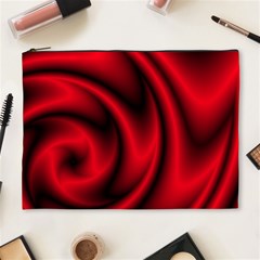 Background Red Color Swirl Cosmetic Bag (xl) by Pakrebo