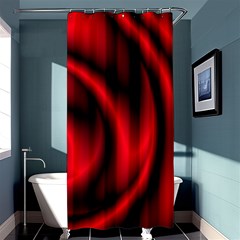 Background Red Color Swirl Shower Curtain 36  X 72  (stall)  by Pakrebo