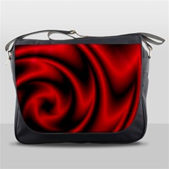 Background Red Color Swirl Messenger Bag by Pakrebo