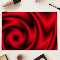 Background Red Color Swirl Cosmetic Bag (xxl) by Pakrebo